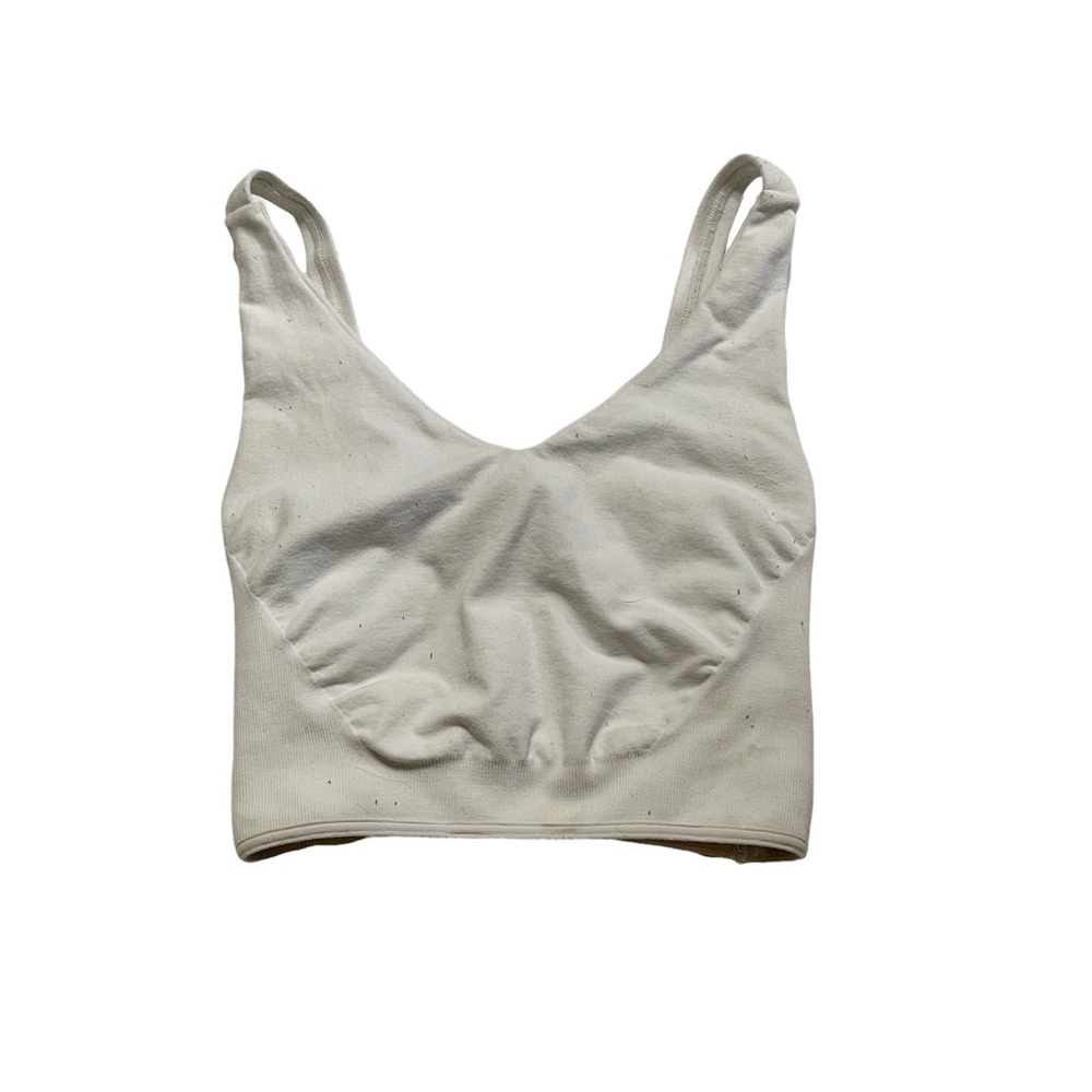 Free People Movement White Crop Top Tank Top Sleeveless Athleisure Activewear